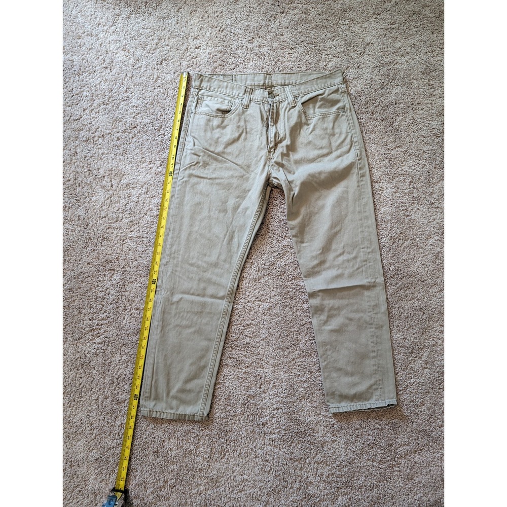 Levis 508 Jeans Mens 34x29 Regular Taper Yellow Khaki Beige Solid Tan Academia